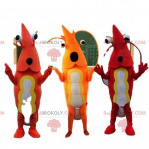 3 mascotas camarones, disfraces de mariscos - Redbrokoly.com