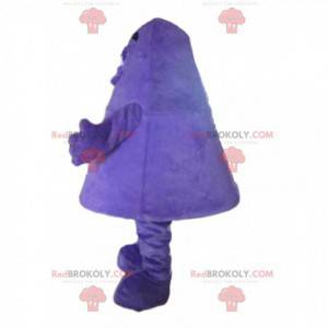 Mascote de monstro roxo, fantasia de criatura roxa -