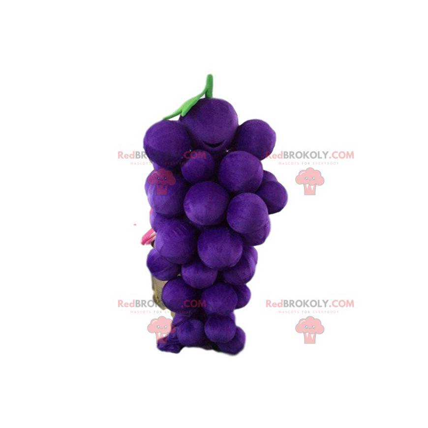Mascote gigante cacho de uvas, fantasia de frutas -