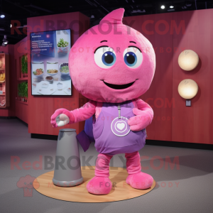 Pink Grape mascotte kostuum...