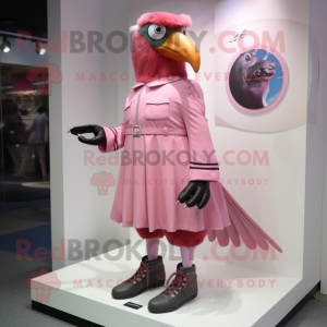 Pink Crow Maskottchen...