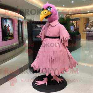 Pink Crow maskot kostume...