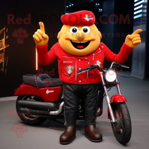 Rød pommes frites maskot...