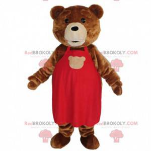 Brown teddy bear mascot, plush comforter costume -
