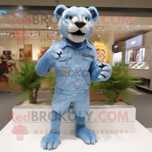 Sky Blue Smilodon mascotte...