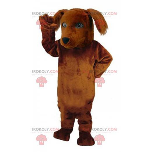 Stor brun hundemaskot, plysj hundedrakt - Redbrokoly.com