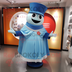 Sky Blue Ring Master maskot...