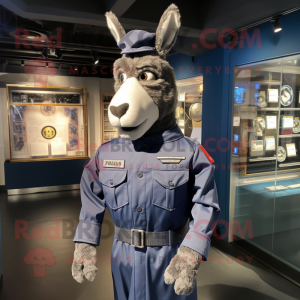 Navy Donkey maskot drakt...