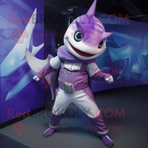 Purple Swordfish mascotte...