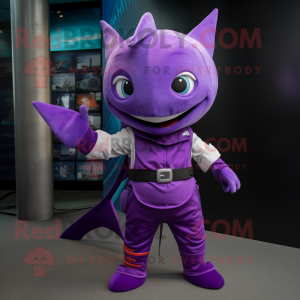 Purple Swordfish mascotte...