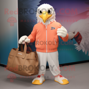 Peach Bald Eagle mascotte...