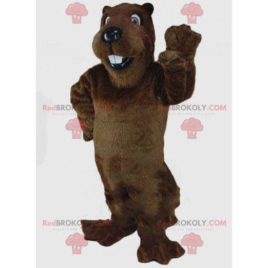 Mascota de castor marrón, disfraz de roedor, castor gigante -