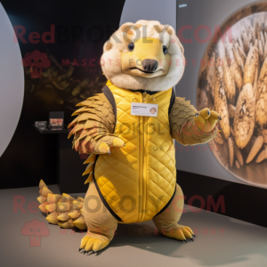 Gouden Pangolin mascotte...