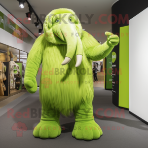 Lime Green Mammoth mascotte...