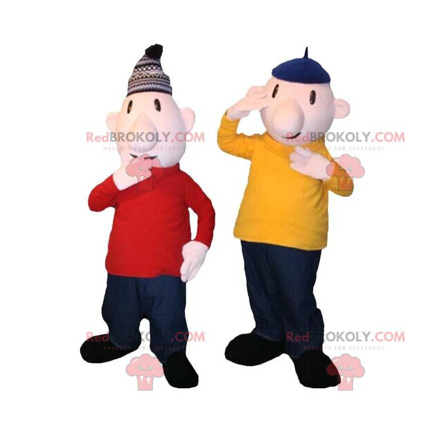 Pat and Mat mascots, famous animated series characters -