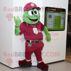 Maroon Green Beer mascotte...