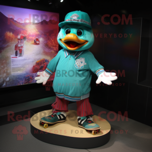 Teal Skateboard mascotte...