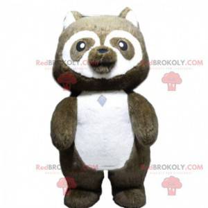 Mascota del oso de peluche, panda inflable, disfraz de mapache