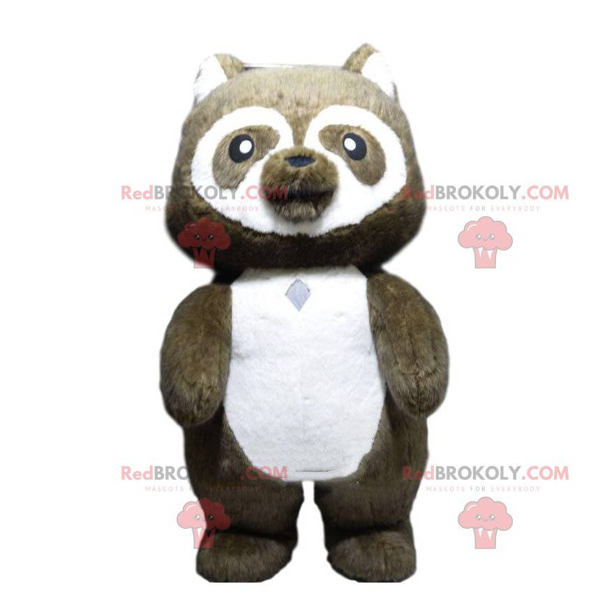 Bamse maskot, oppustelig panda, kæmpe vaskebjørn kostume -