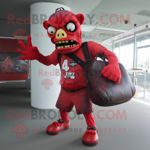 Red Zombie maskot drakt...