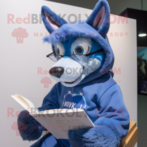 Blå Dingo maskot kostume...