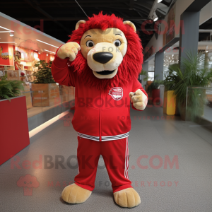 Red Tamer Lion maskot...