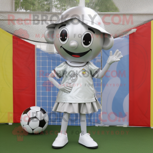 Silver Soccer Goal mascotte...