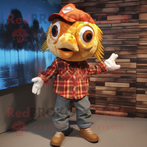 Rust Goldfish maskot drakt...
