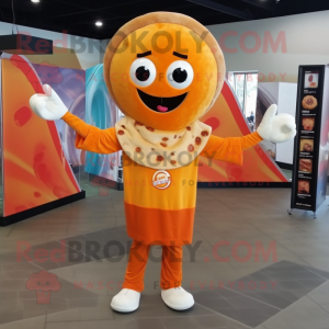 Orange Pizza maskot kostume...