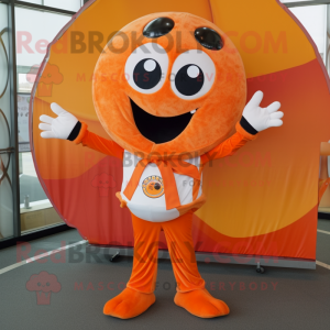 Orange Pizza maskot kostume...