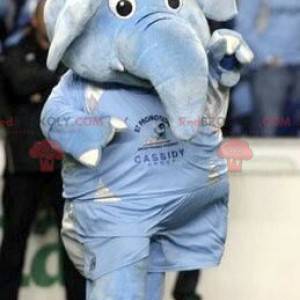 Reusachtige blauwe olifant mascotte - Redbrokoly.com