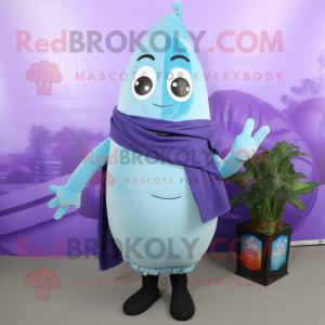 Sky Blue Aubergine maskot...