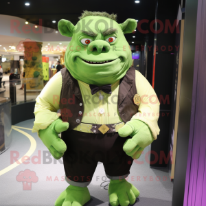 Green Ogre maskot kostym...
