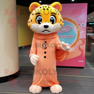 Peach Jaguar maskot kostume...