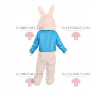 Elegant bunny mascot, large Easter bunny costume -