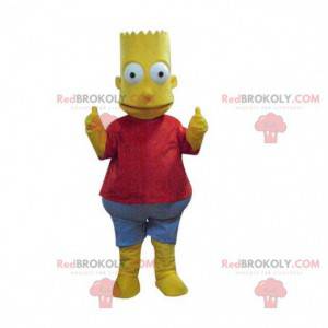 Mascot Bart Simpson, famous yellow character of series -