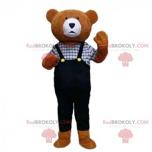 Mascota elegante oso de peluche, disfraz de oso de peluche -