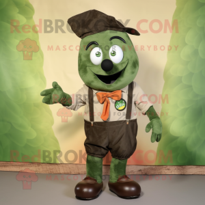 Olive Goulash mascot costume character dressed with a Romper and Tie pins