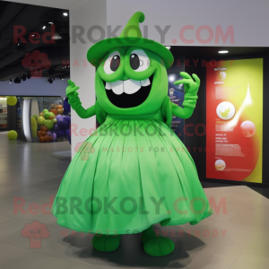 Green Devil maskot kostume...