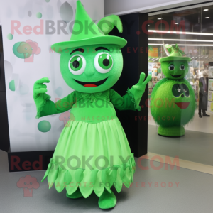 Green Devil maskot kostume...