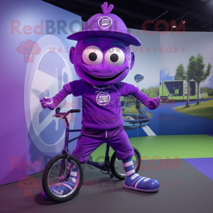 Lila Unicyclist maskot...