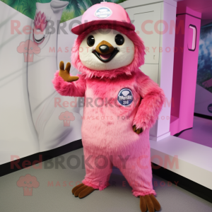 Pink Sloth maskot kostume...