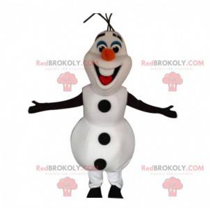 Mascot Olaf, el famoso muñeco de nieve de dibujos animados -