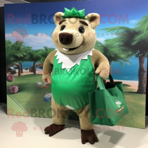 Green Wild Boar mascotte...
