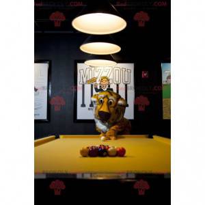 Zwart-wit gele tijger mascotte - Redbrokoly.com