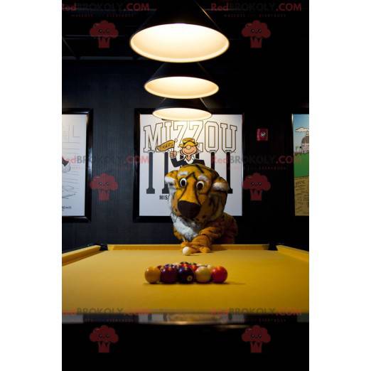 Black and white yellow tiger mascot - Redbrokoly.com