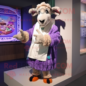 Purple Ram maskot drakt...
