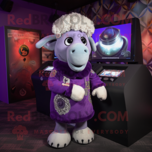 Purple Ram maskot drakt...