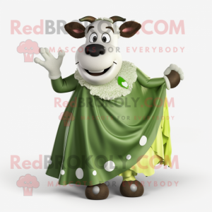 Olive Cow mascotte kostuum...
