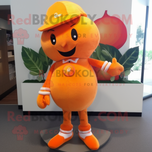 Orange blomme maskot...